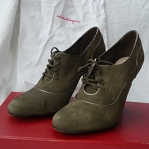 Salvatore Ferragamo Leno Oxford Booties